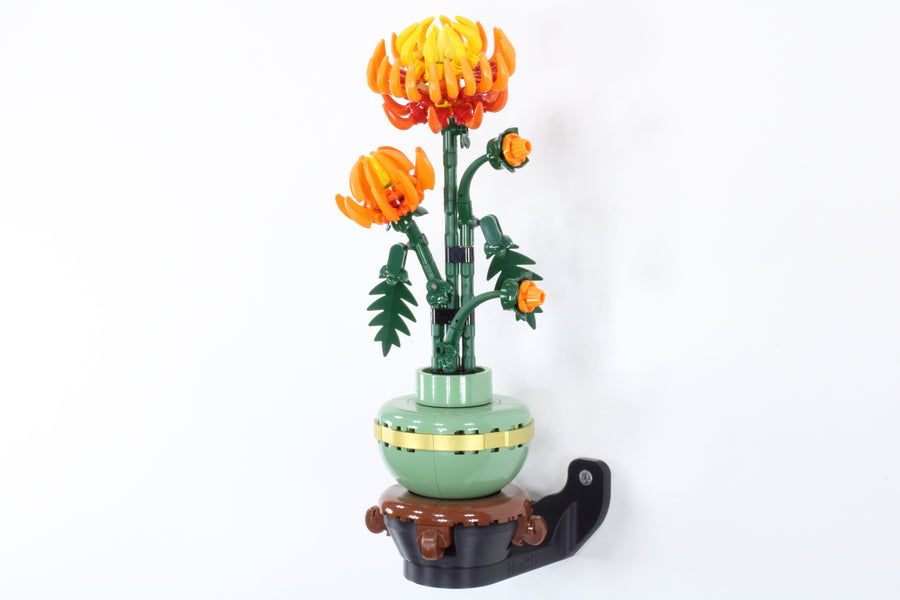 Rotating Wall Mount for LEGO® Botanicals 10368 Chrysanthemum