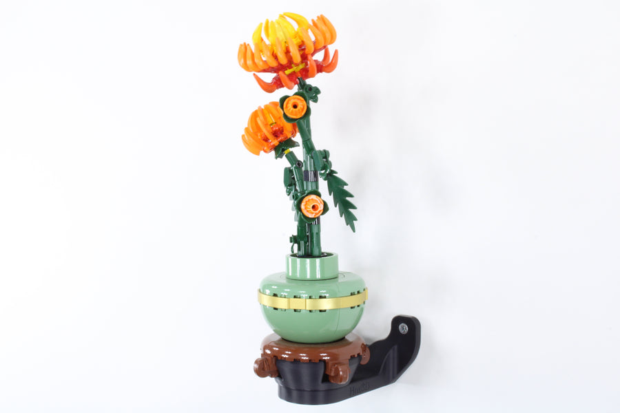 Rotating Wall Mount for LEGO® Botanicals 10368 Chrysanthemum