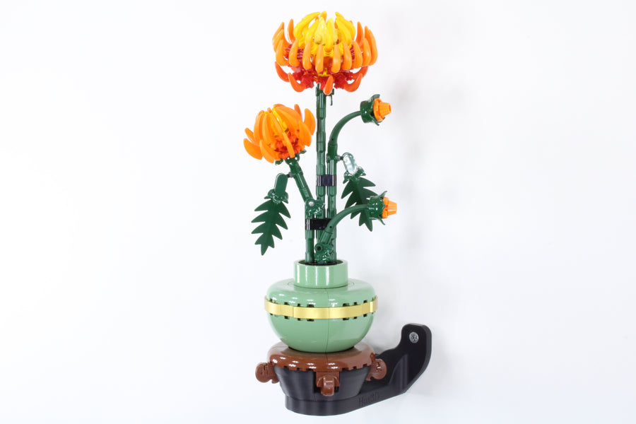 Rotating Wall Mount for LEGO® Botanicals 10368 Chrysanthemum