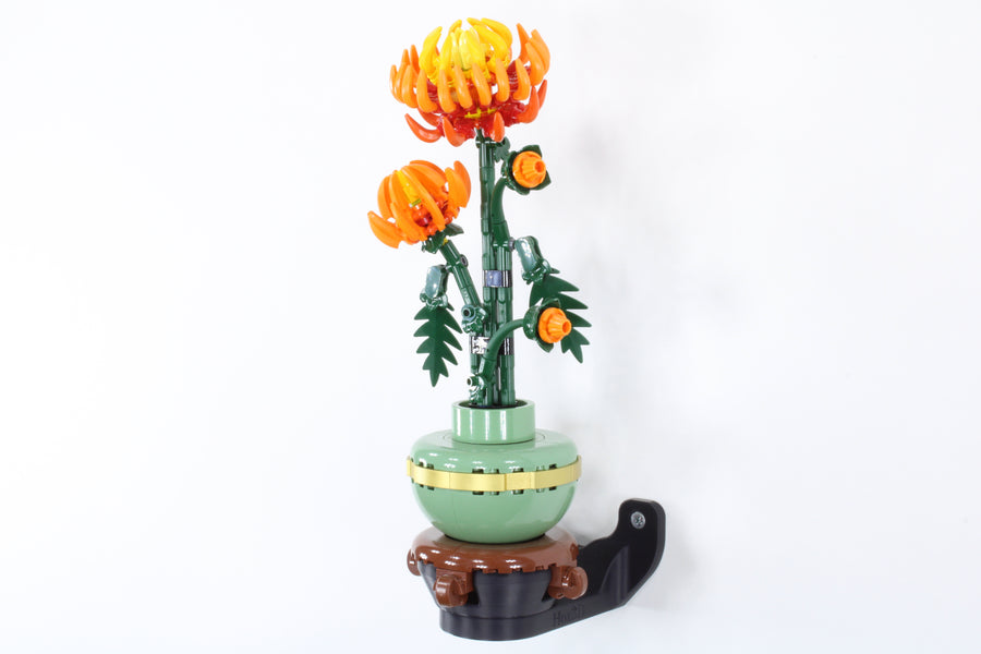 Rotating Wall Mount for LEGO® Botanicals 10368 Chrysanthemum