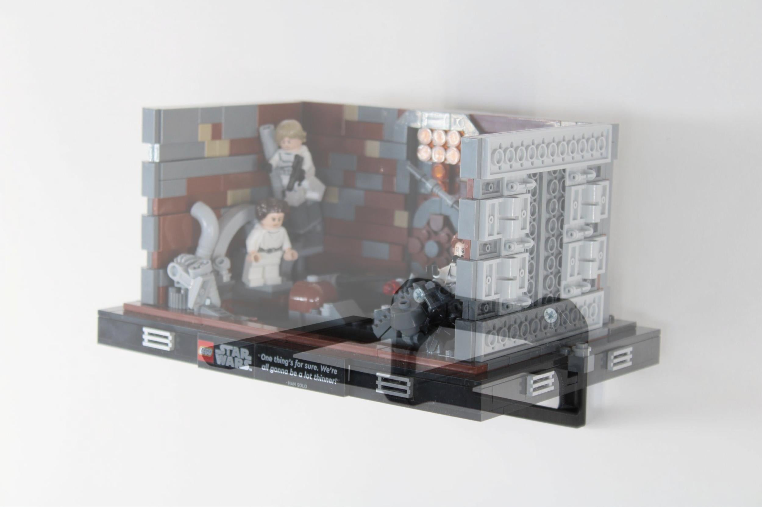 Hox3D Wall Mount for LEGO® Star Wars™ 75339 Death Star™ Trash Compactor ...